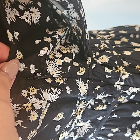 NWT Scotch & Soda | V-neck Sleeveless Mini Dress Black Dandelion | Women Large - Picture 7 of 11